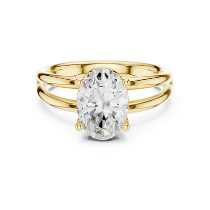 Oval Solitaire Lab Grown Diamond Engagement Ring