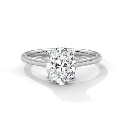 Oval Solitaire Lab Grown Diamond Engagement Ring