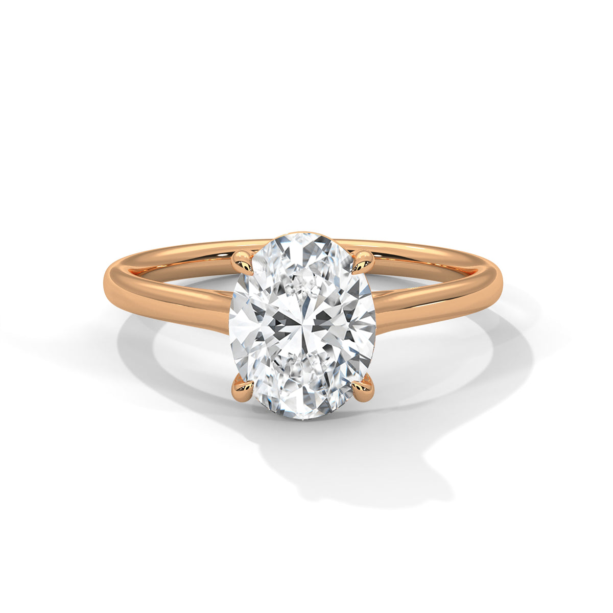 Oval Solitaire Lab Grown Diamond Engagement Ring