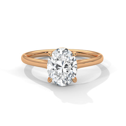 Oval Solitaire Lab Grown Diamond Engagement Ring