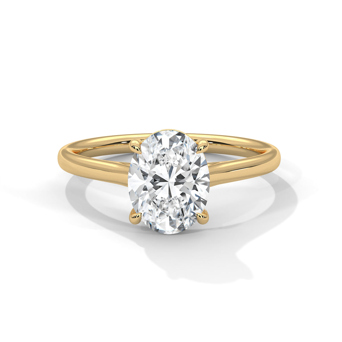 Oval Solitaire Lab Grown Diamond Engagement Ring