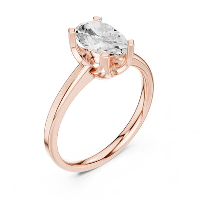 Oval Solitaire Lab Grown Diamond Engagement Ring