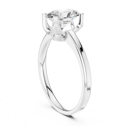 Oval Solitaire Lab Grown Diamond Engagement Ring