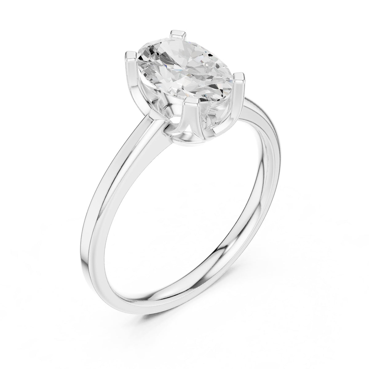 Oval Solitaire Lab Grown Diamond Engagement Ring