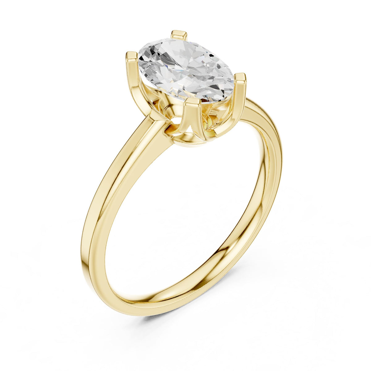 Oval Solitaire Lab Grown Diamond Engagement Ring