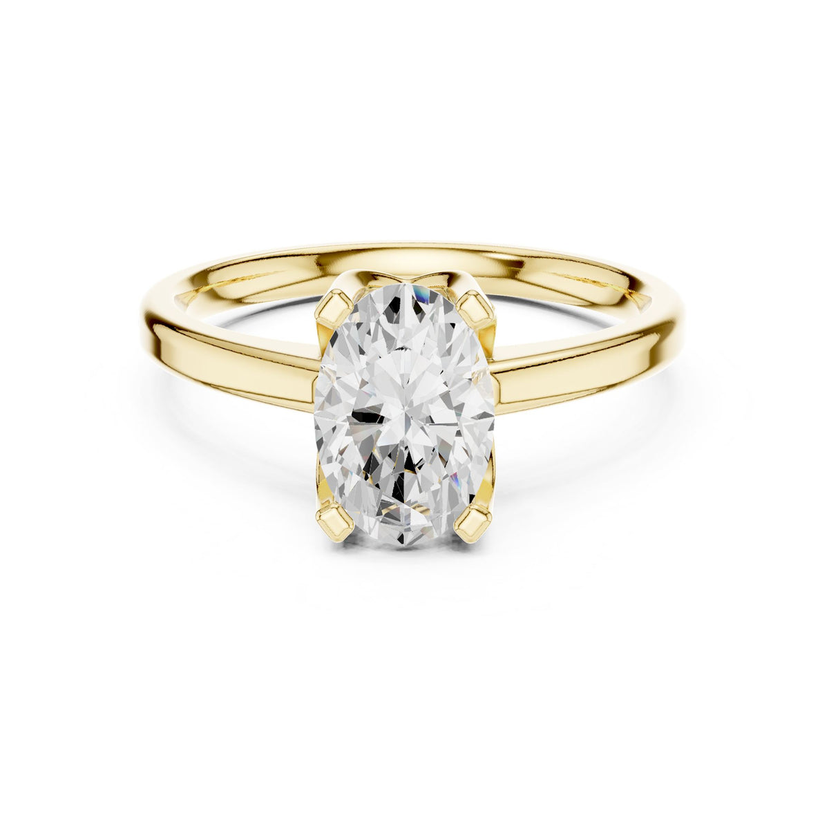 Oval Solitaire Lab Grown Diamond Engagement Ring