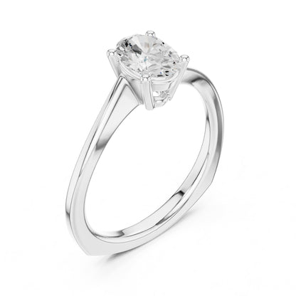 Oval Solitaire Lab Grown Diamond Engagement Ring