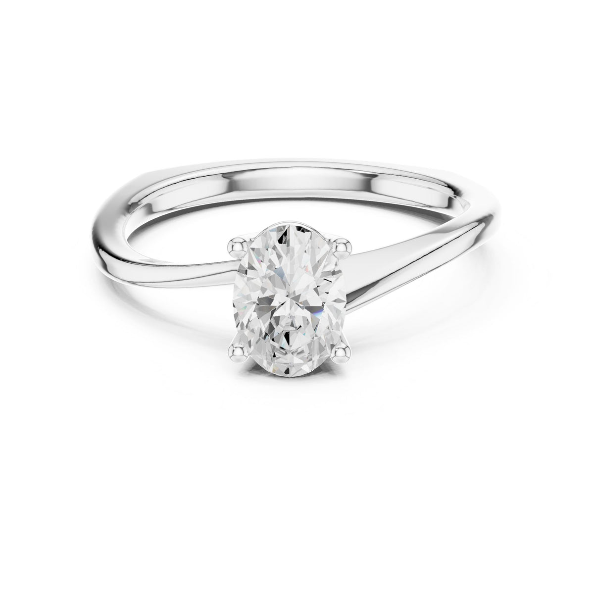 Oval Solitaire Lab Grown Diamond Engagement Ring