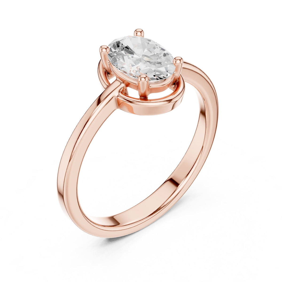 Oval Solitaire Lab Grown Diamond Engagement Ring