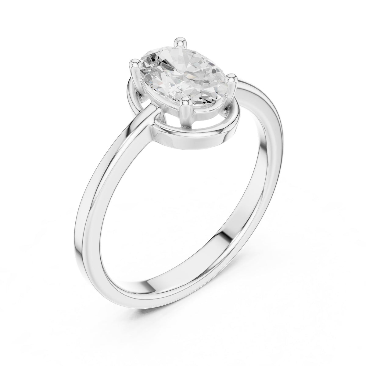 Oval Solitaire Lab Grown Diamond Engagement Ring