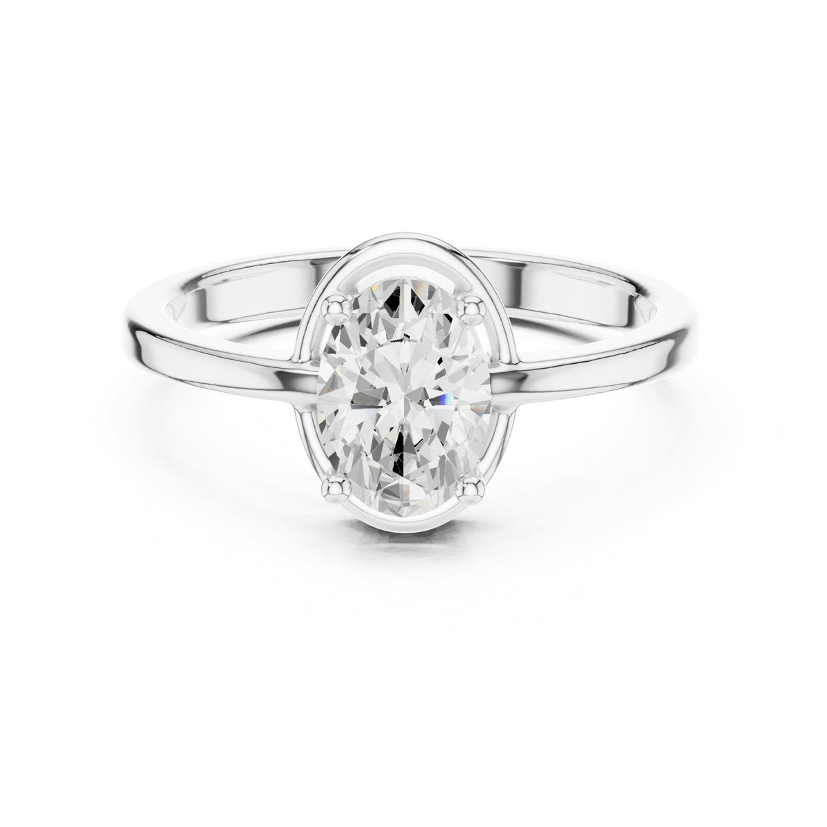 Oval Solitaire Lab Grown Diamond Engagement Ring