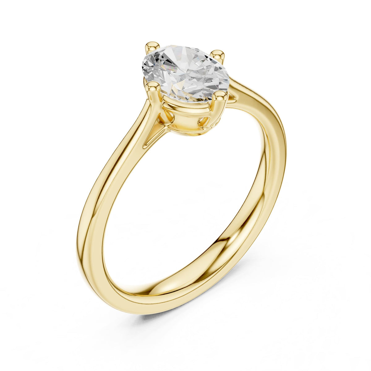 Oval Solitaire Lab Grown Diamond Engagement Ring