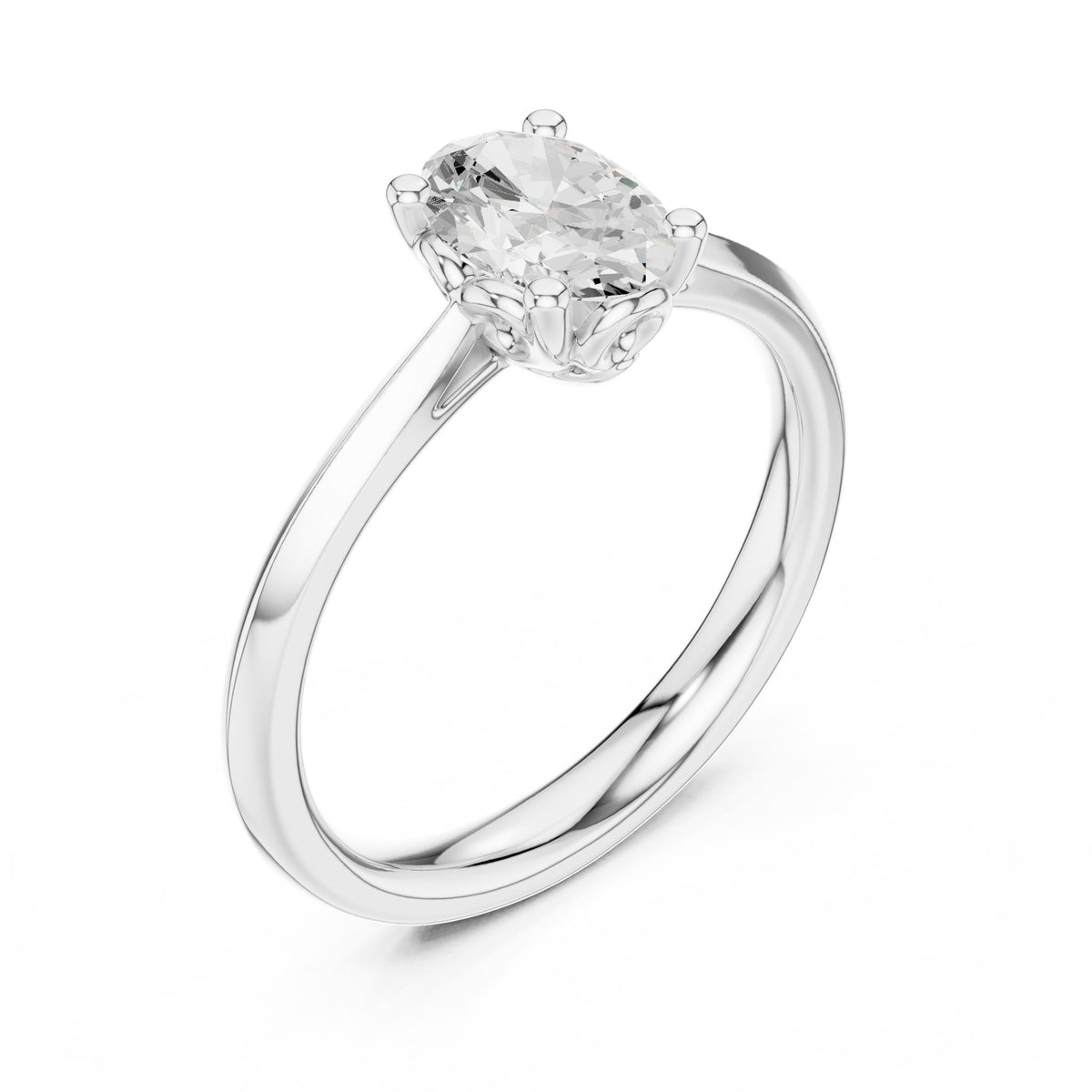 Oval Solitaire Lab Grown Diamond Engagement Ring