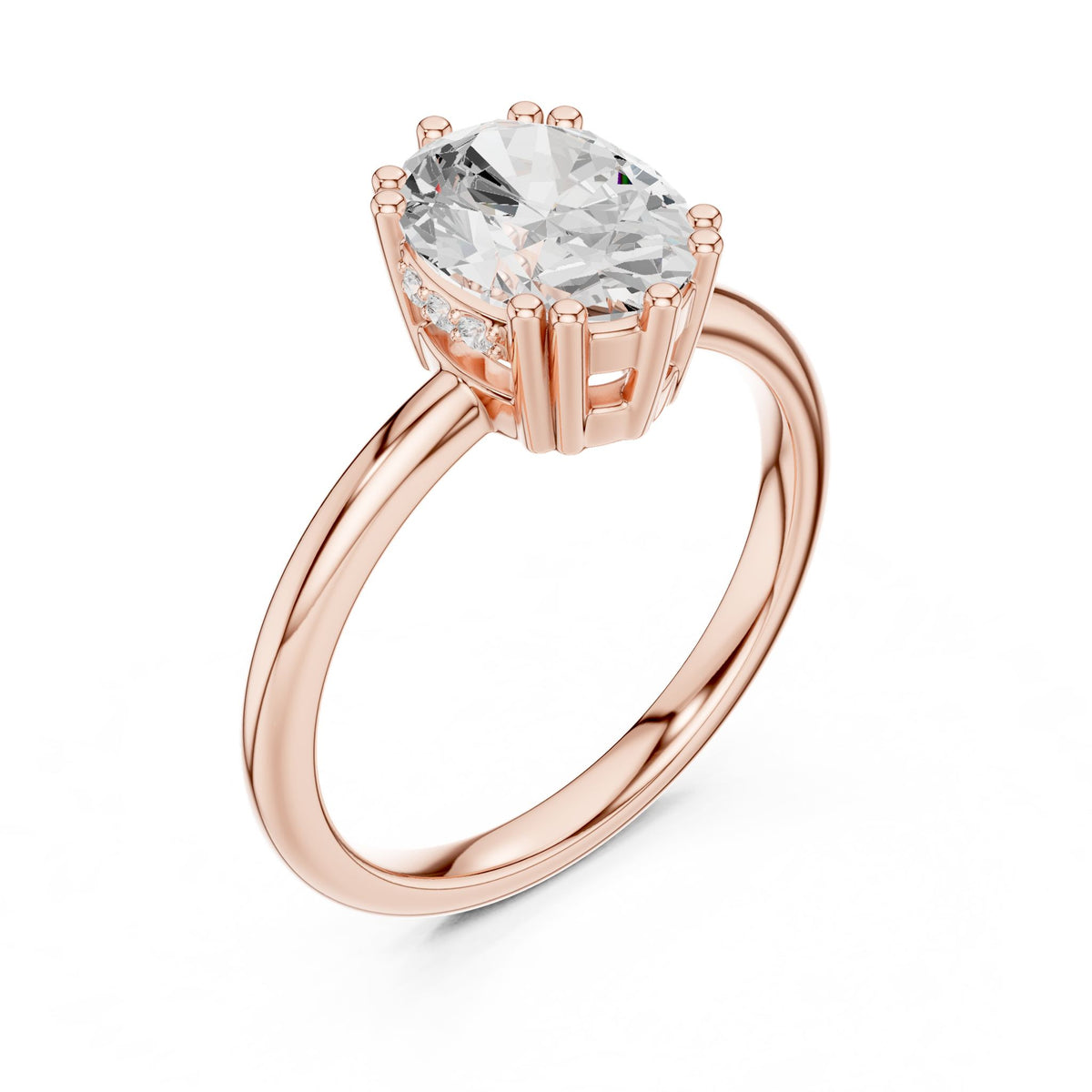 Oval Solitaire Lab Grown Diamond Engagement Ring
