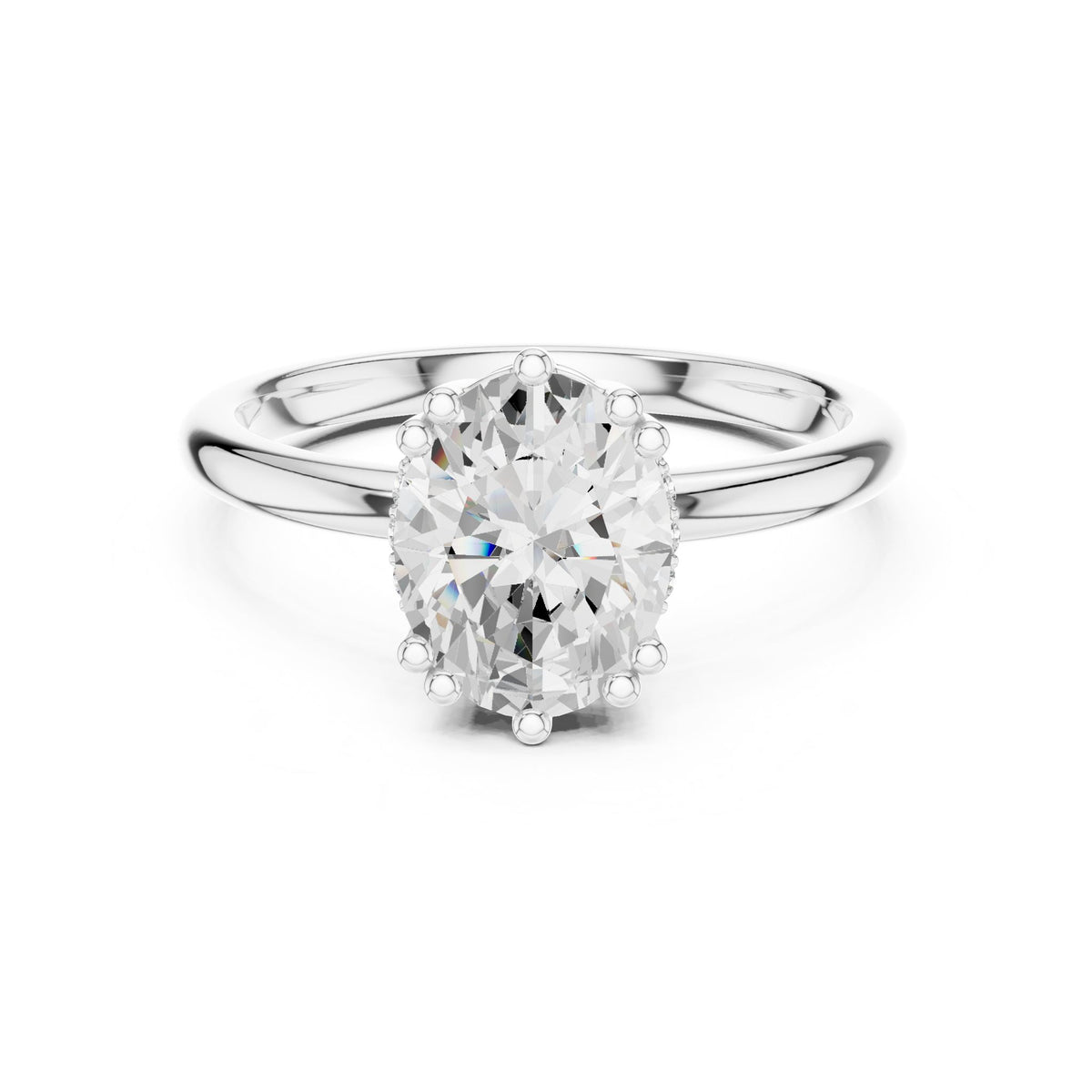 Oval Solitaire Lab Grown Diamond Engagement Ring