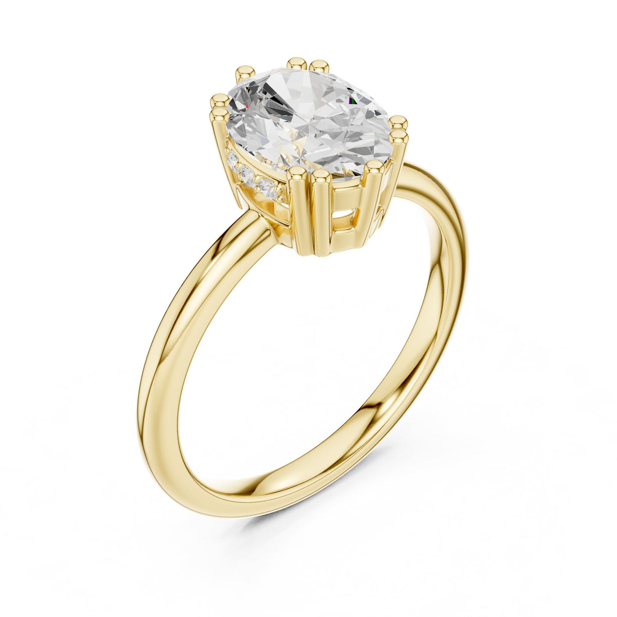 Oval Solitaire Lab Grown Diamond Engagement Ring