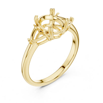 Oval Three Stone Lab Grown Diamond Engagement Ring