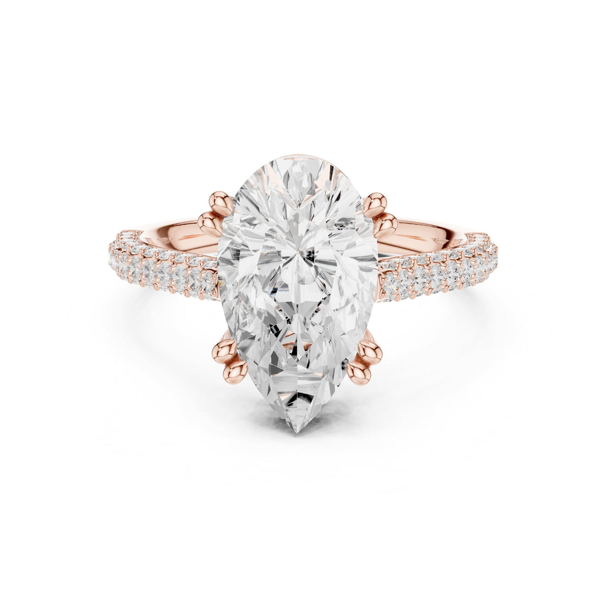 Oval Three Stone Lab Grown Diamond Engagement Ring