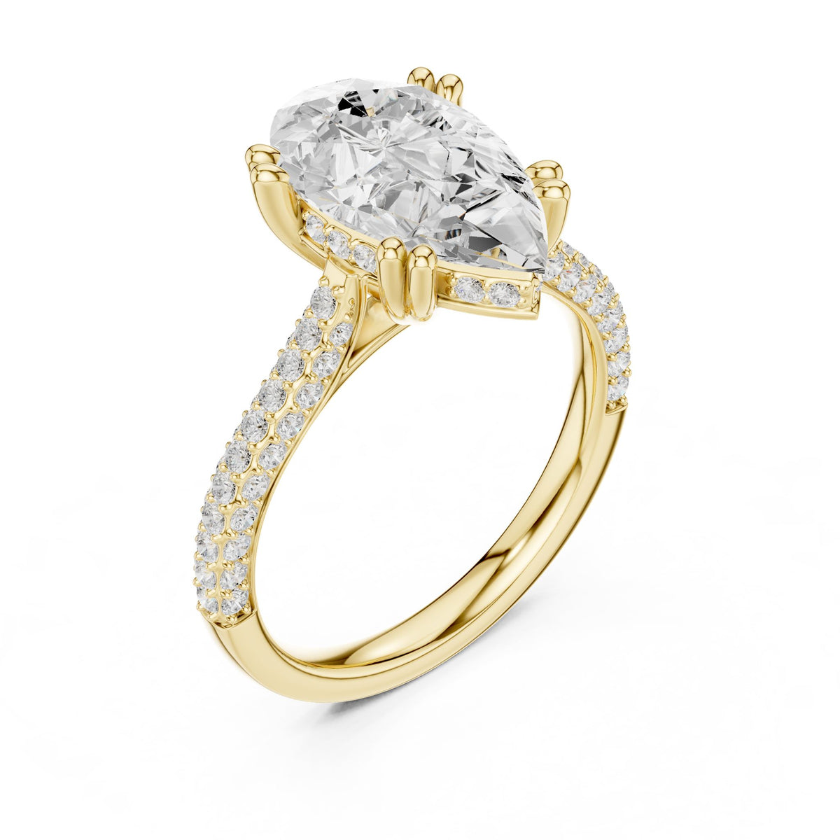 Oval Three Stone Lab Grown Diamond Engagement Ring
