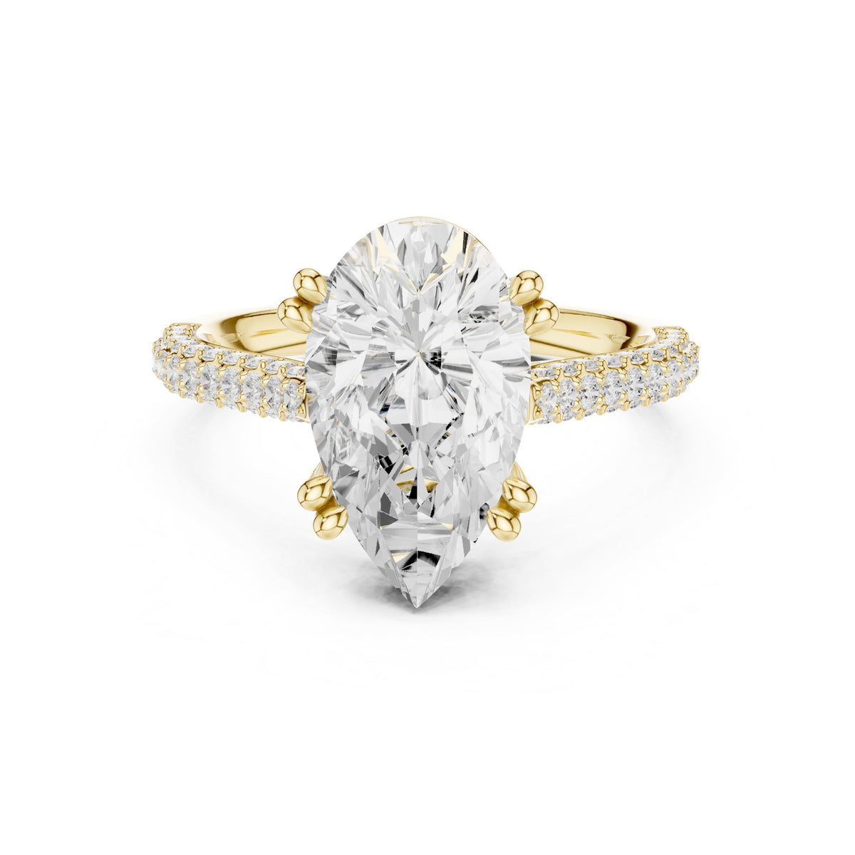 Oval Three Stone Lab Grown Diamond Engagement Ring