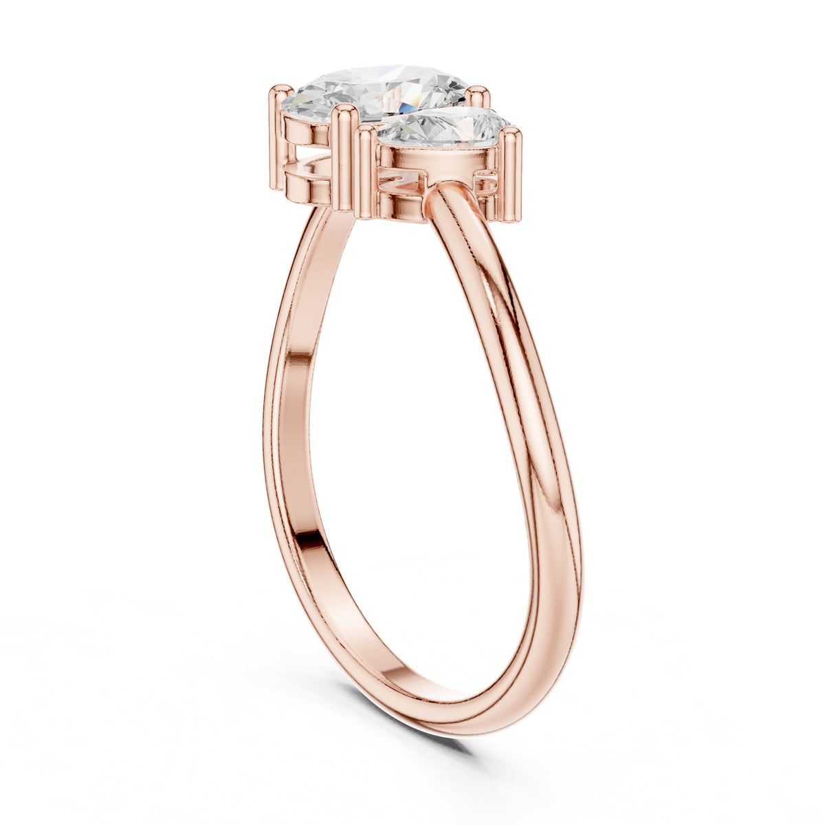 Oval Three Stone Lab Grown Diamond Engagement Ring