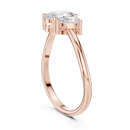 Oval Three Stone Lab Grown Diamond Engagement Ring
