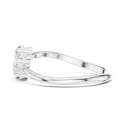 Oval Three Stone Lab Grown Diamond Engagement Ring