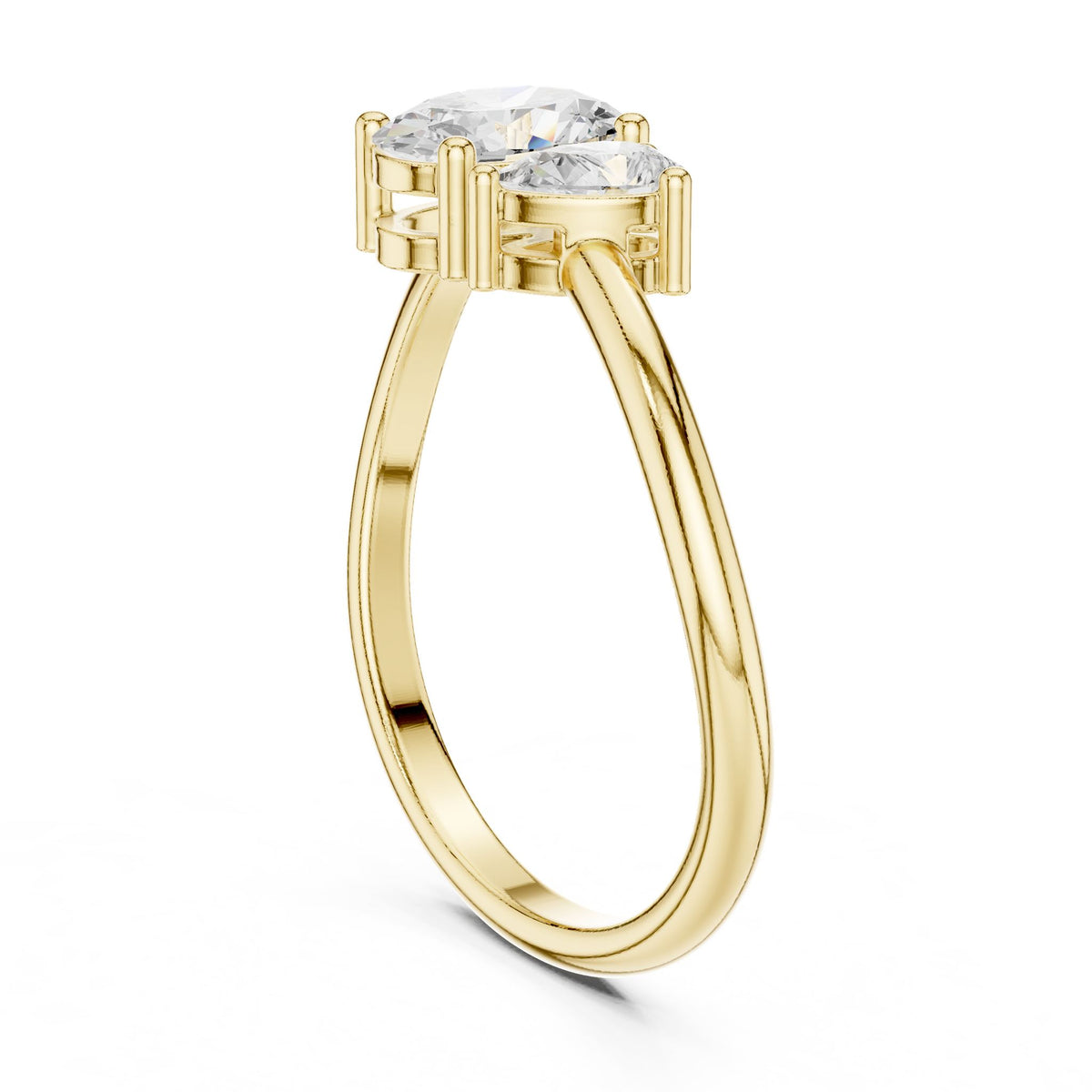 Oval Three Stone Lab Grown Diamond Engagement Ring