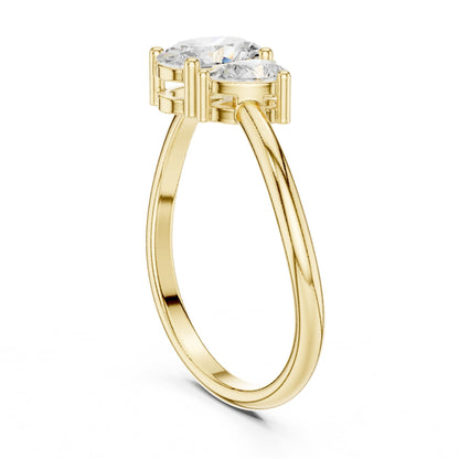 Oval Three Stone Lab Grown Diamond Engagement Ring
