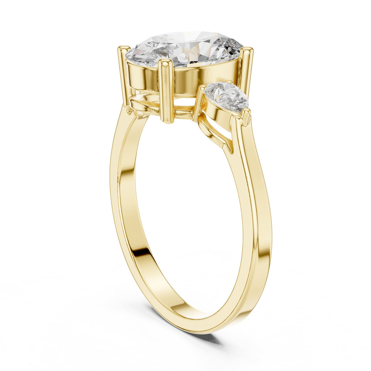 Oval Three Stone Lab Grown Diamond Engagement Ring