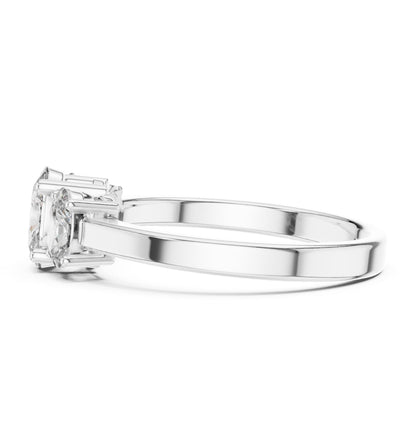 Oval Three Stone Lab Grown Diamond Engagement Ring