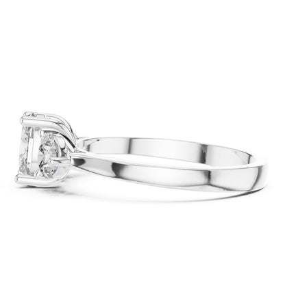 Oval Three Stone Lab Grown Diamond Engagement Ring