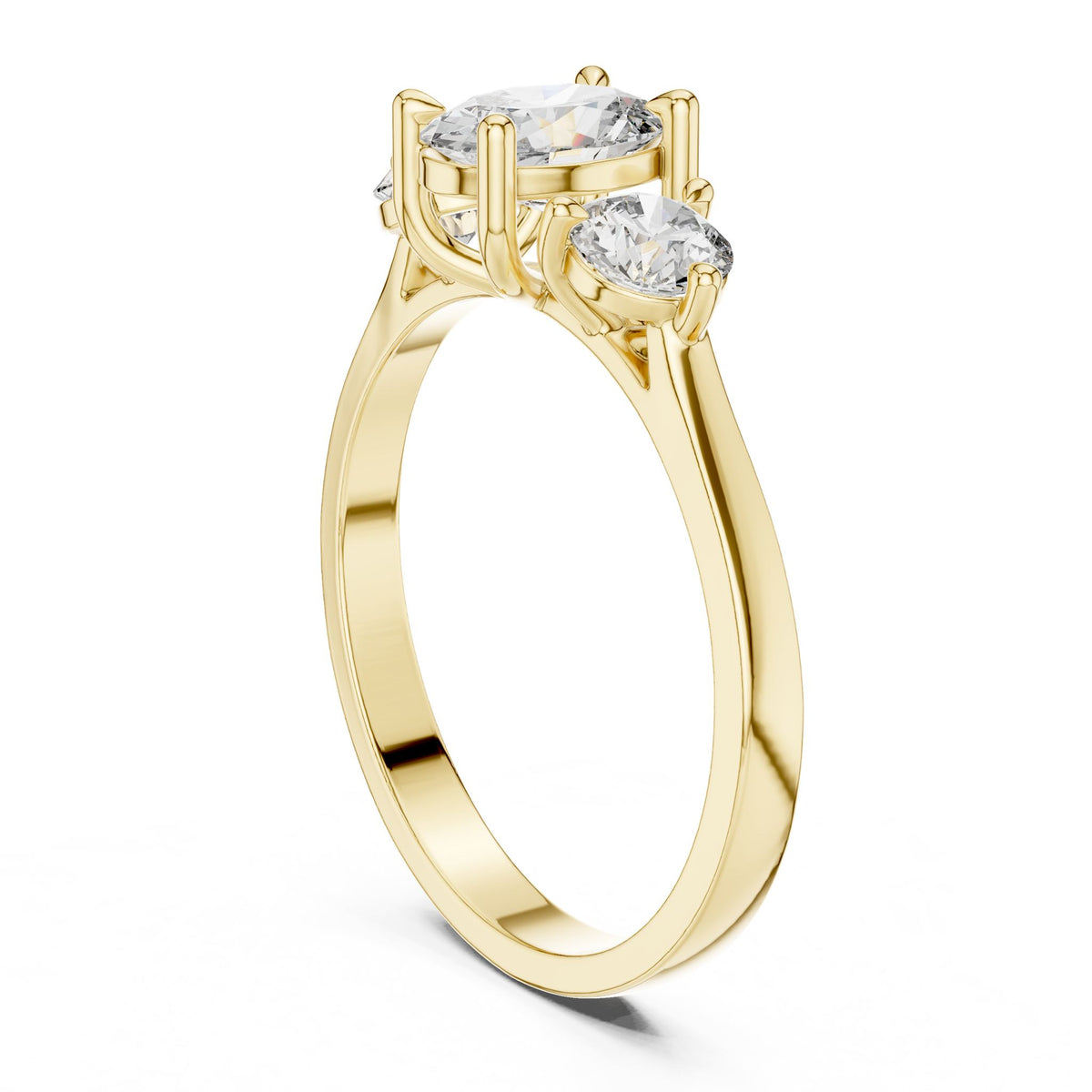 Oval Three Stone Lab Grown Diamond Engagement Ring