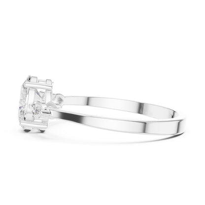 Oval Three Stone Lab Grown Diamond Engagement Ring