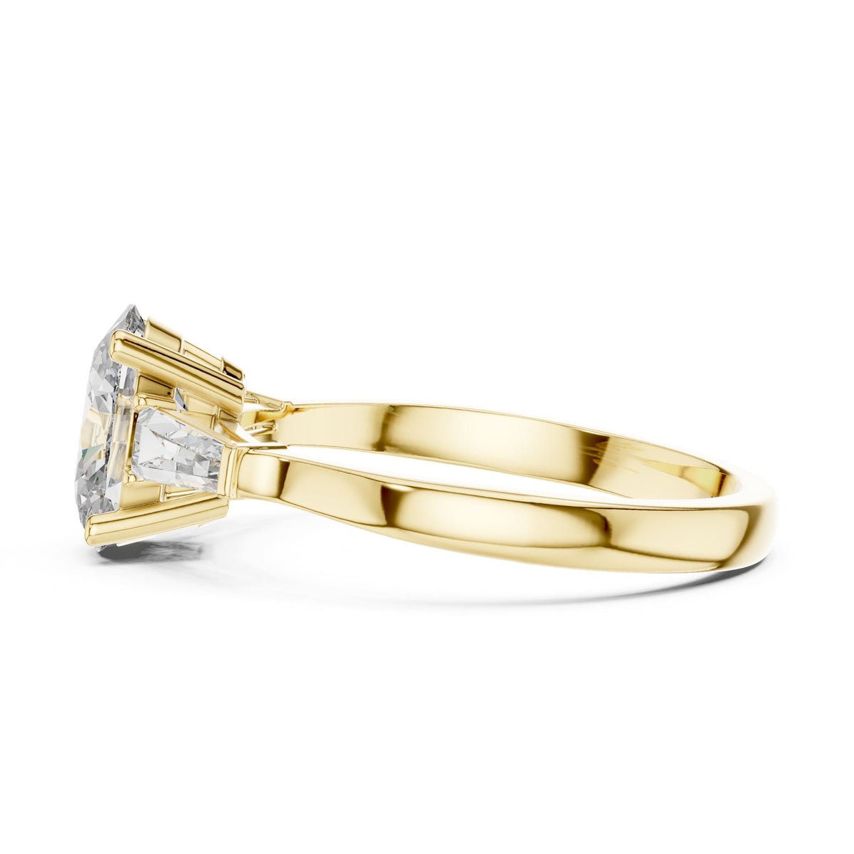 Oval Three Stone Lab Grown Diamond Engagement Ring