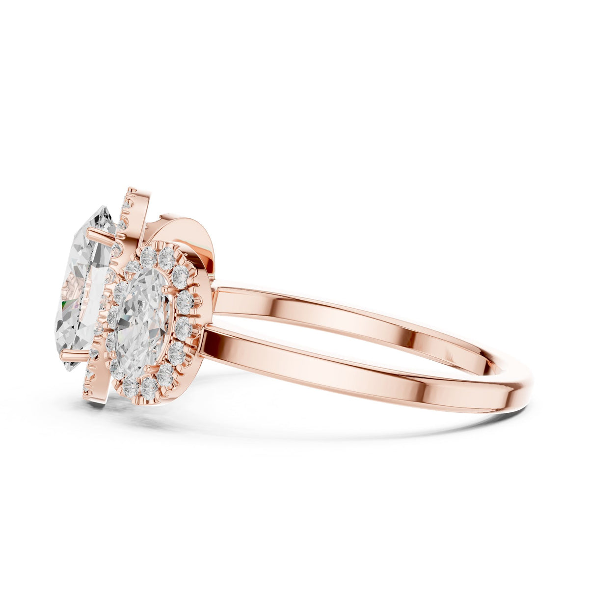 Oval Three Stone Lab Grown Diamond Engagement Ring