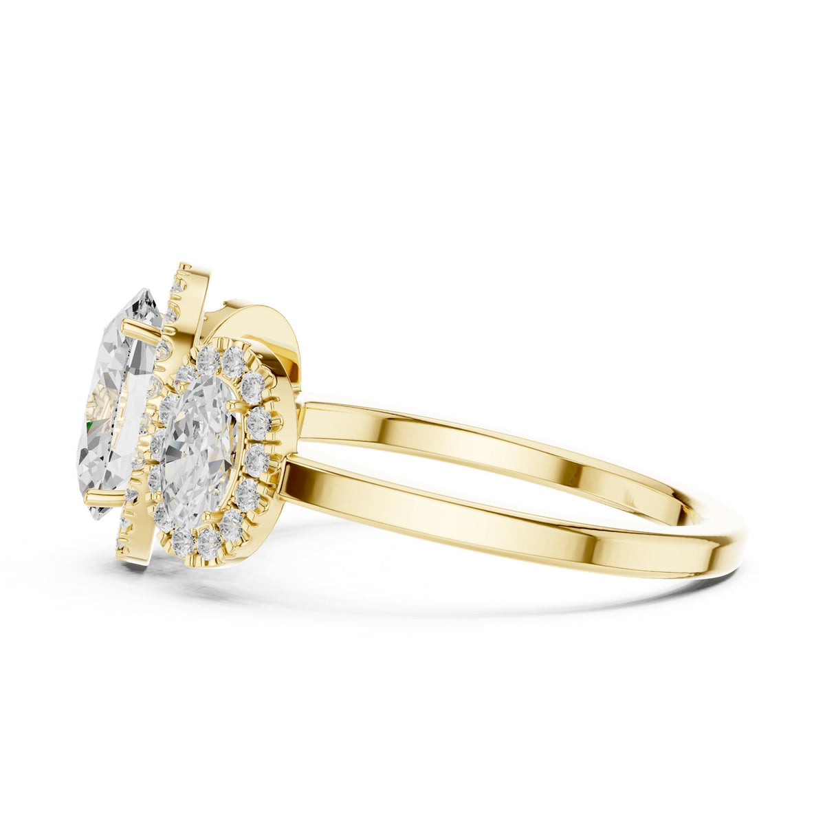 Oval Three Stone Lab Grown Diamond Engagement Ring