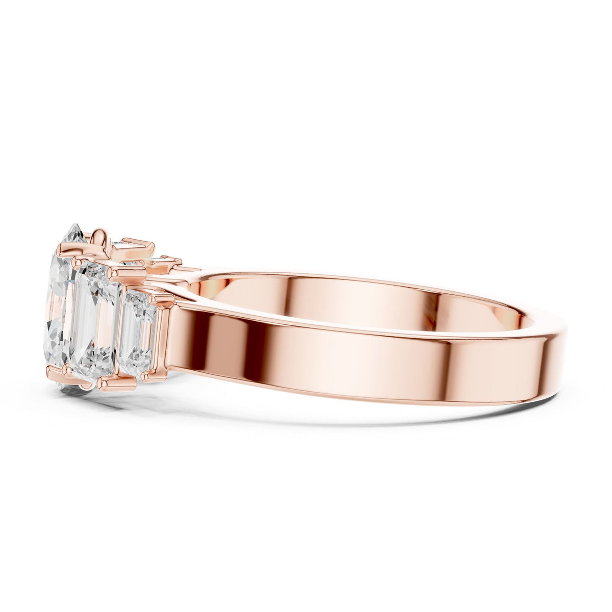 Oval Three Stone Lab Grown Diamond Engagement Ring