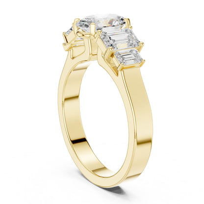 Oval Three Stone Lab Grown Diamond Engagement Ring
