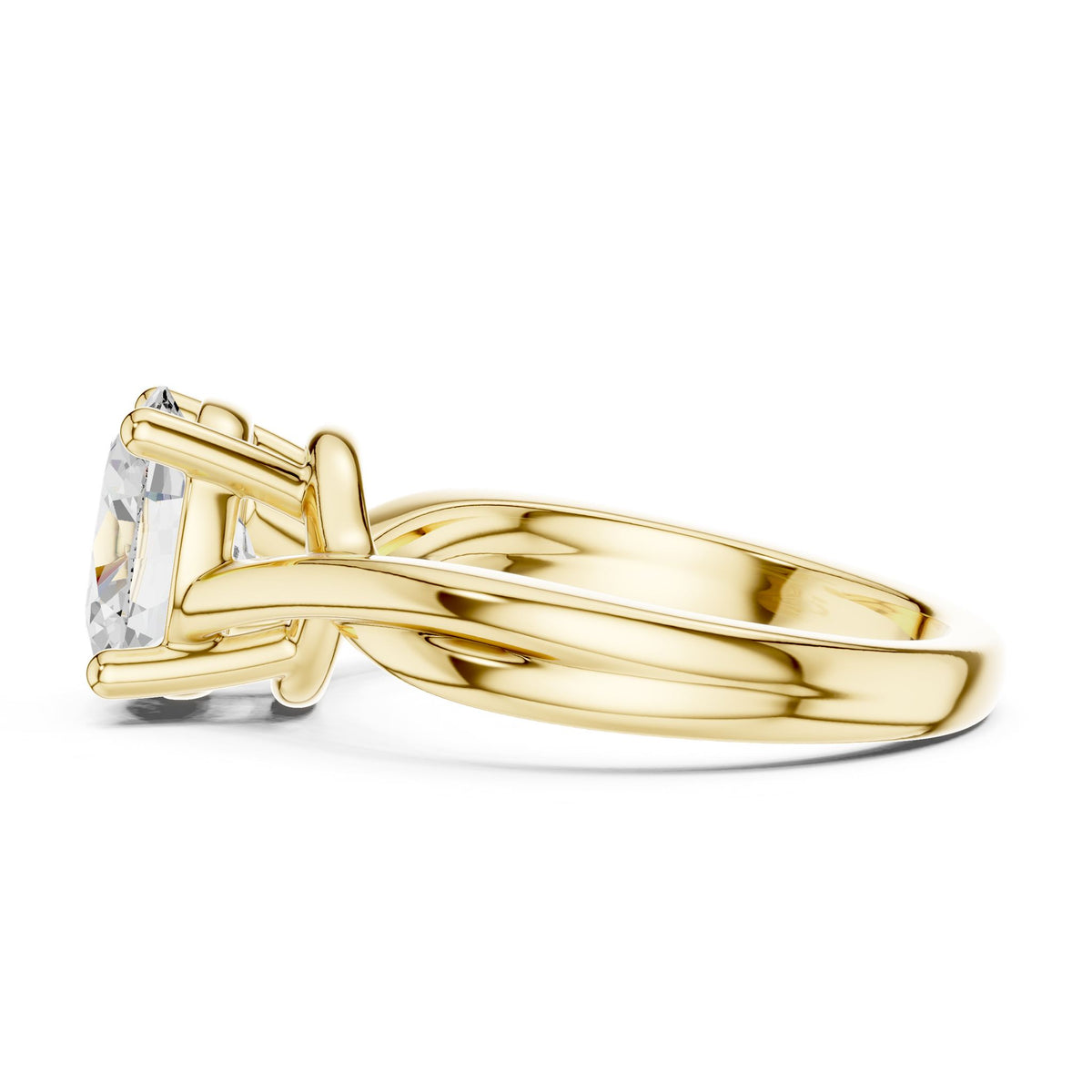 Oval Twist Lab Grown Diamond Engagement Ring