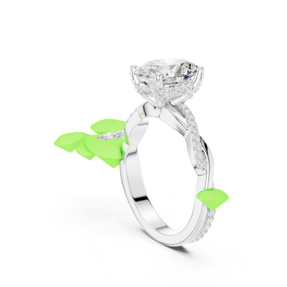 Oval Twist Lab Grown Diamond Engagement Ring