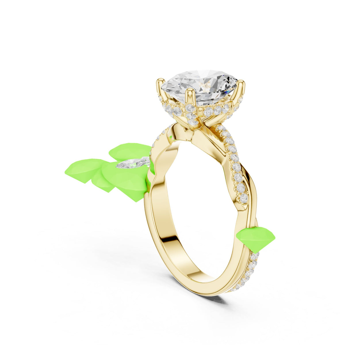 Oval Twist Lab Grown Diamond Engagement Ring