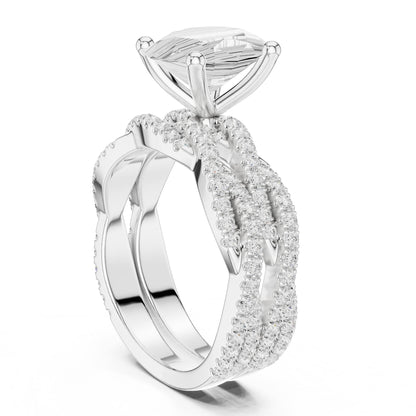 Oval Twist Lab Grown Diamond Engagement Ring
