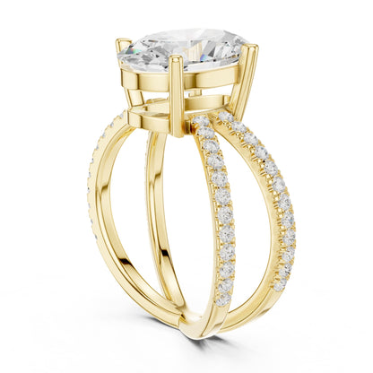Oval Twist Lab Grown Diamond Engagement Ring