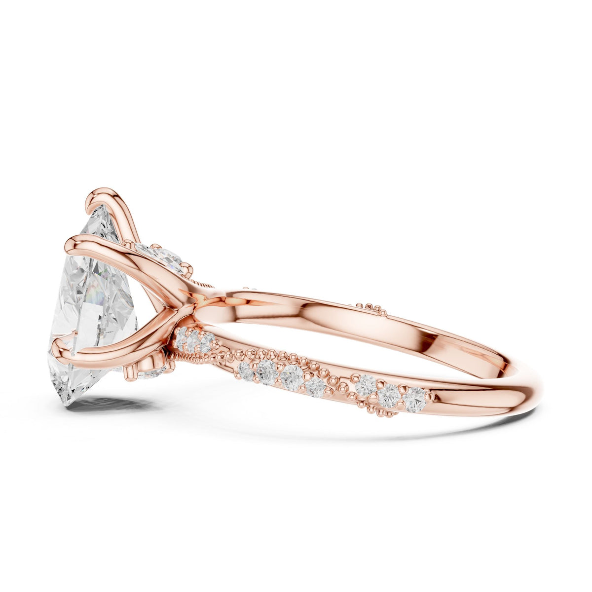 Oval Twist Lab Grown Diamond Engagement Ring