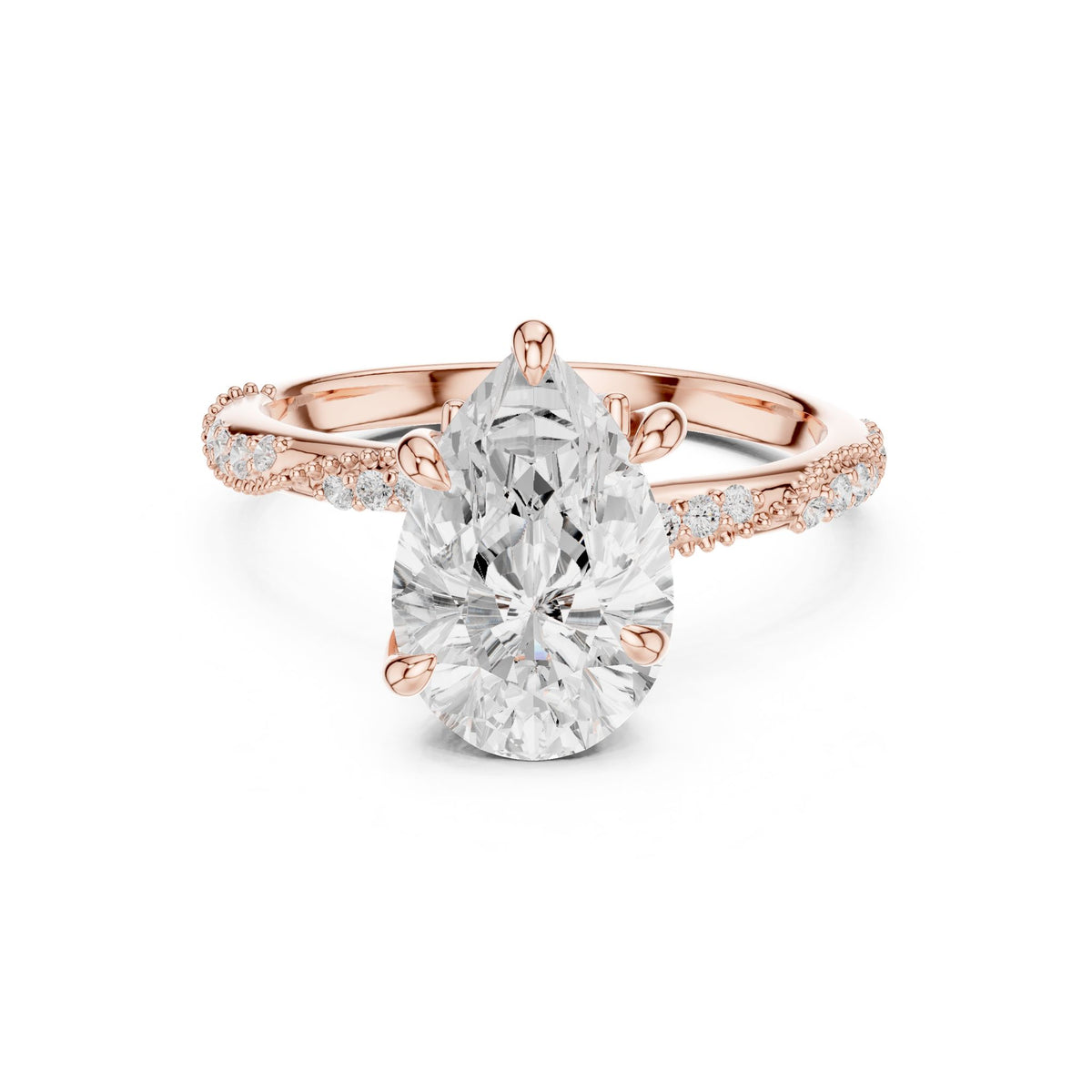 Oval Twist Lab Grown Diamond Engagement Ring