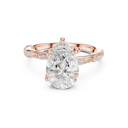 Oval Twist Lab Grown Diamond Engagement Ring