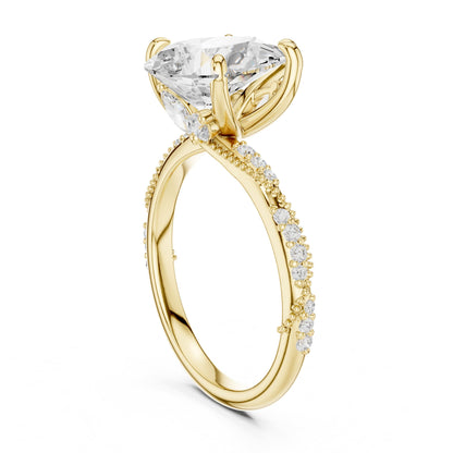 Oval Twist Lab Grown Diamond Engagement Ring