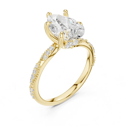 Oval Twist Lab Grown Diamond Engagement Ring