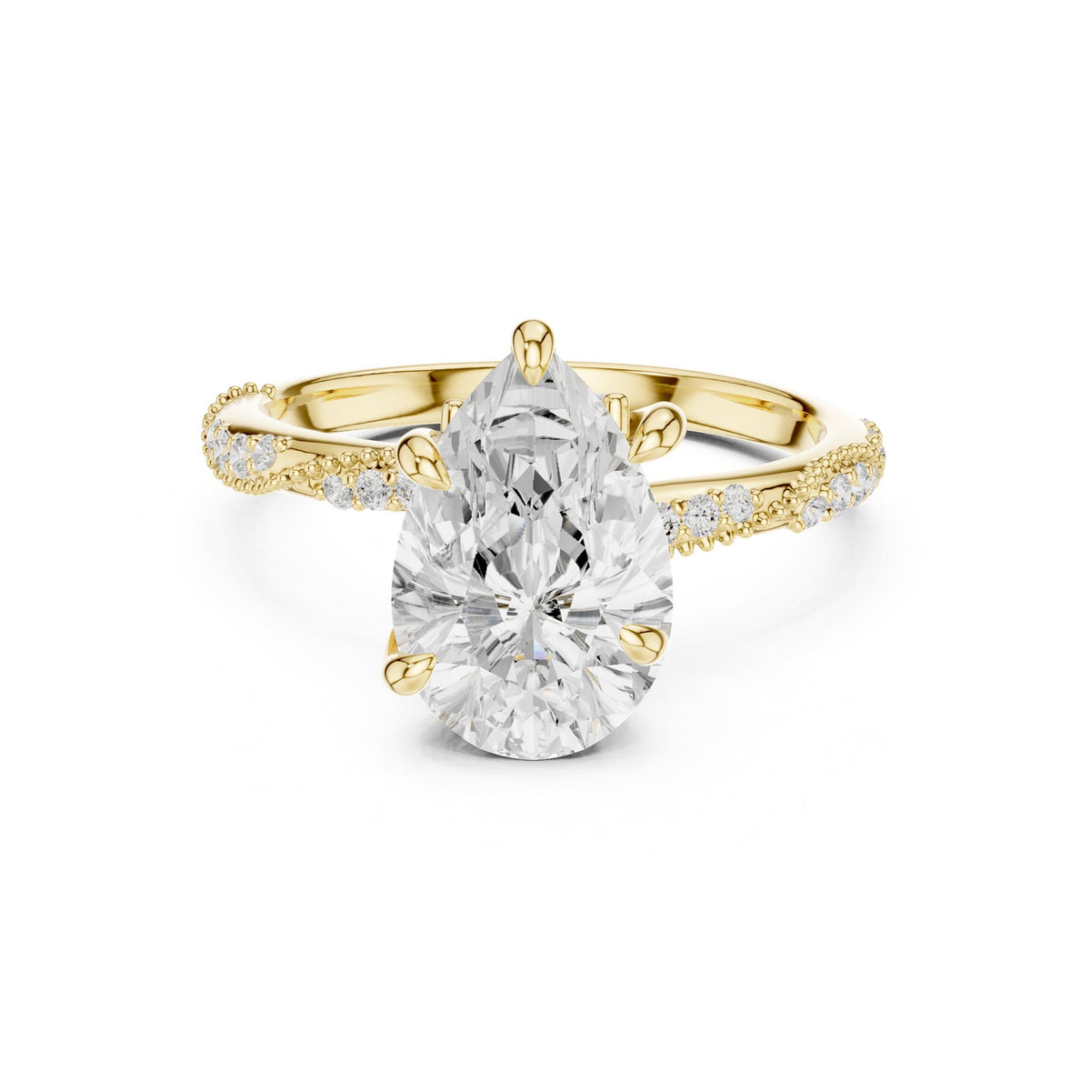 Oval Twist Lab Grown Diamond Engagement Ring